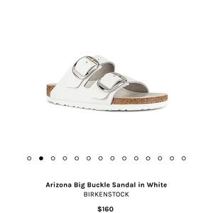 WHITE 🤍 BIG BUCKLE BIRKENSTOCKS 🤍 SIZE 8-8.5 / 39